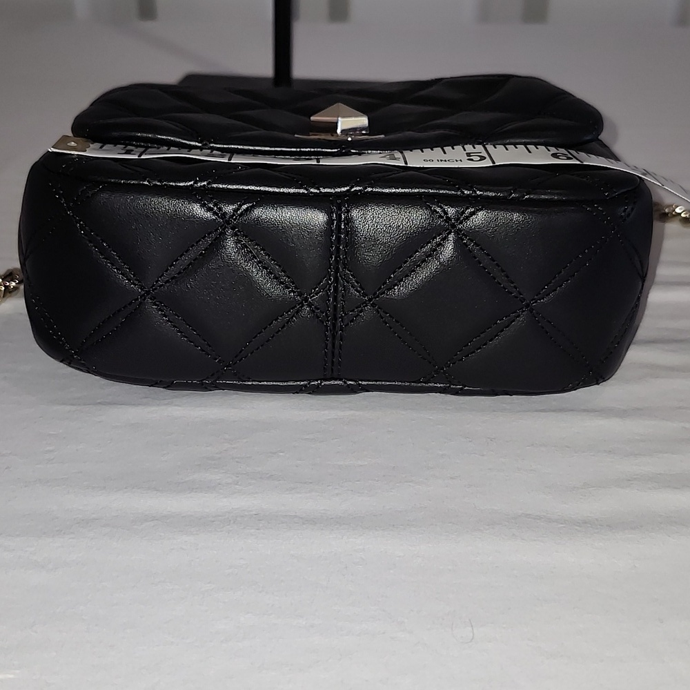 Kate Spade Natalia Square Black Quilted Crossbody Handbag With Handle and Strap - Picture 6 of 11